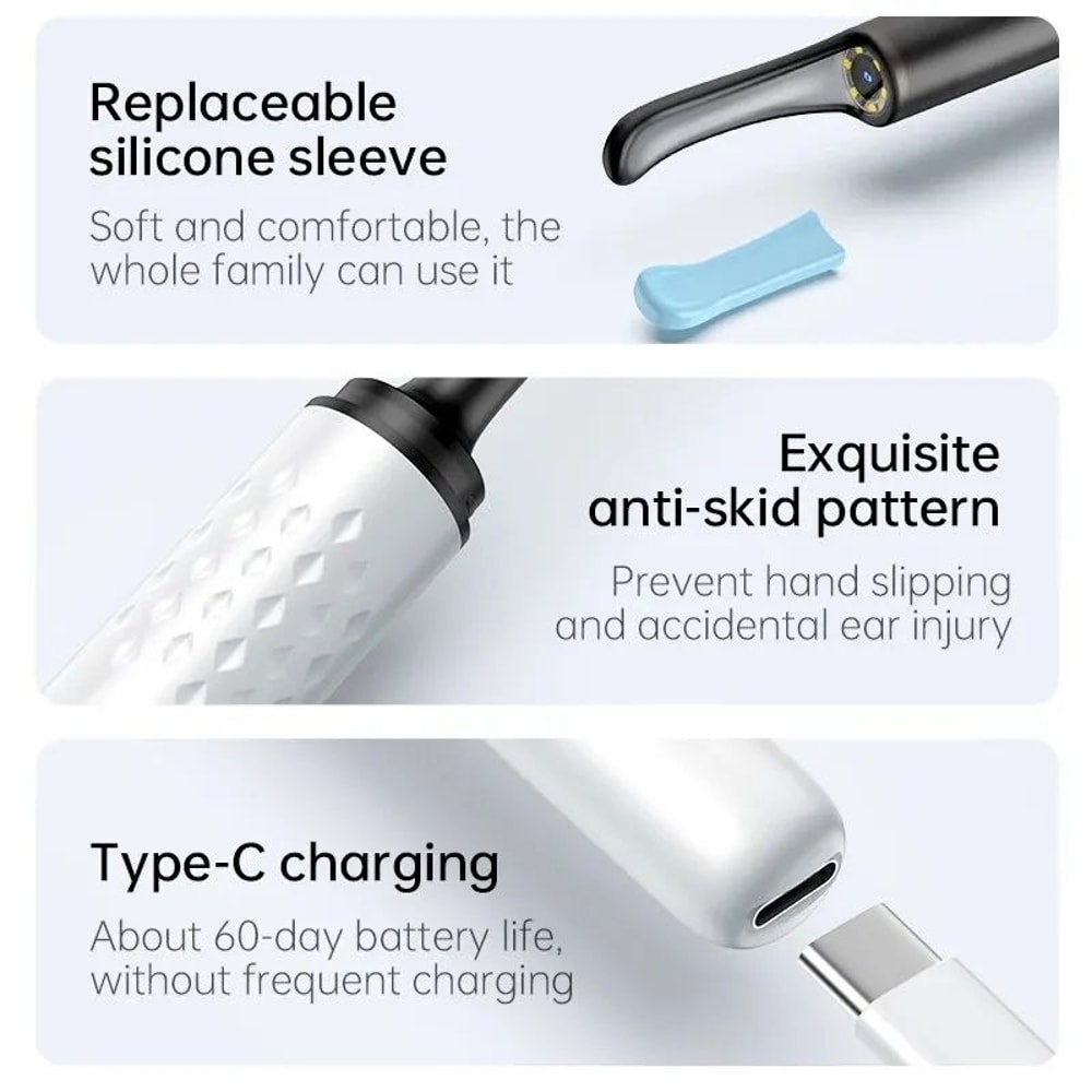 ClearView WiFi Ear Cleaner Camera HD Otoscope Ear Wax Removal Tool With LED Lights 5