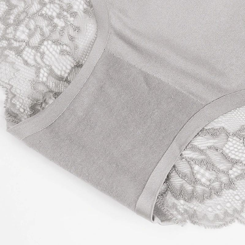 TrowBridge Womens Lace Satin Panty Set Sexy Soft Silk Briefs Comfortable Underwear 3pcs 5