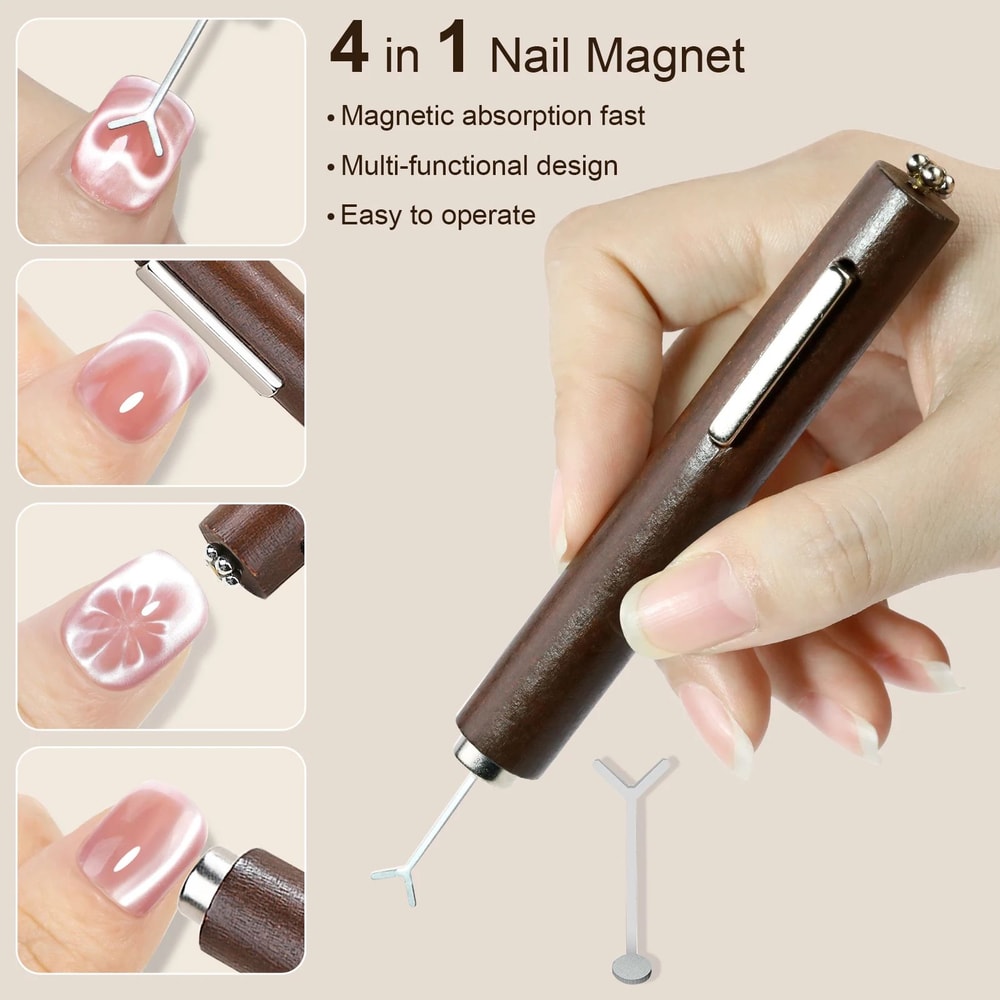 MagnaLine Pro Cat Eye Nail Magnet 3in1 Super Strong Magnetic Nail Art Tool 6