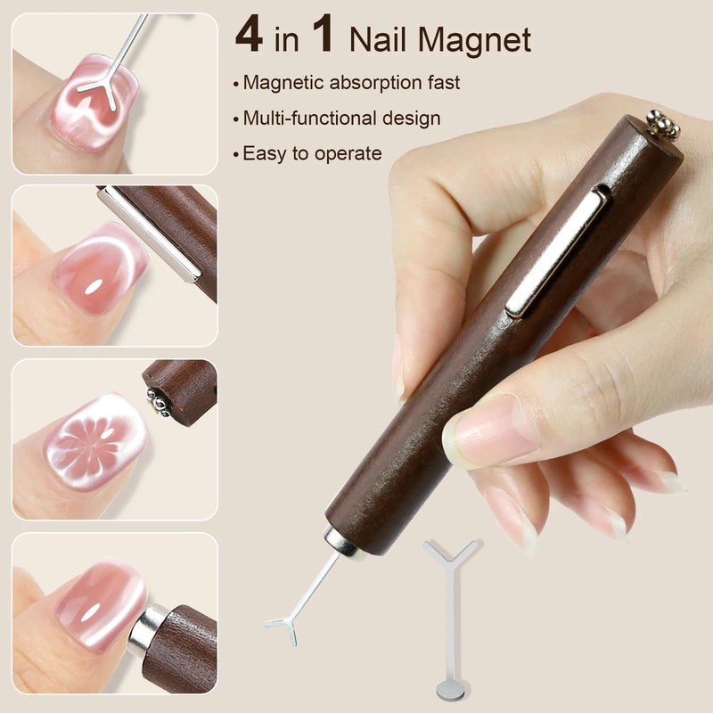 MagnaLine Pro Cat Eye Nail Magnet 3in1 Super Strong Magnetic Nail Art Tool 6