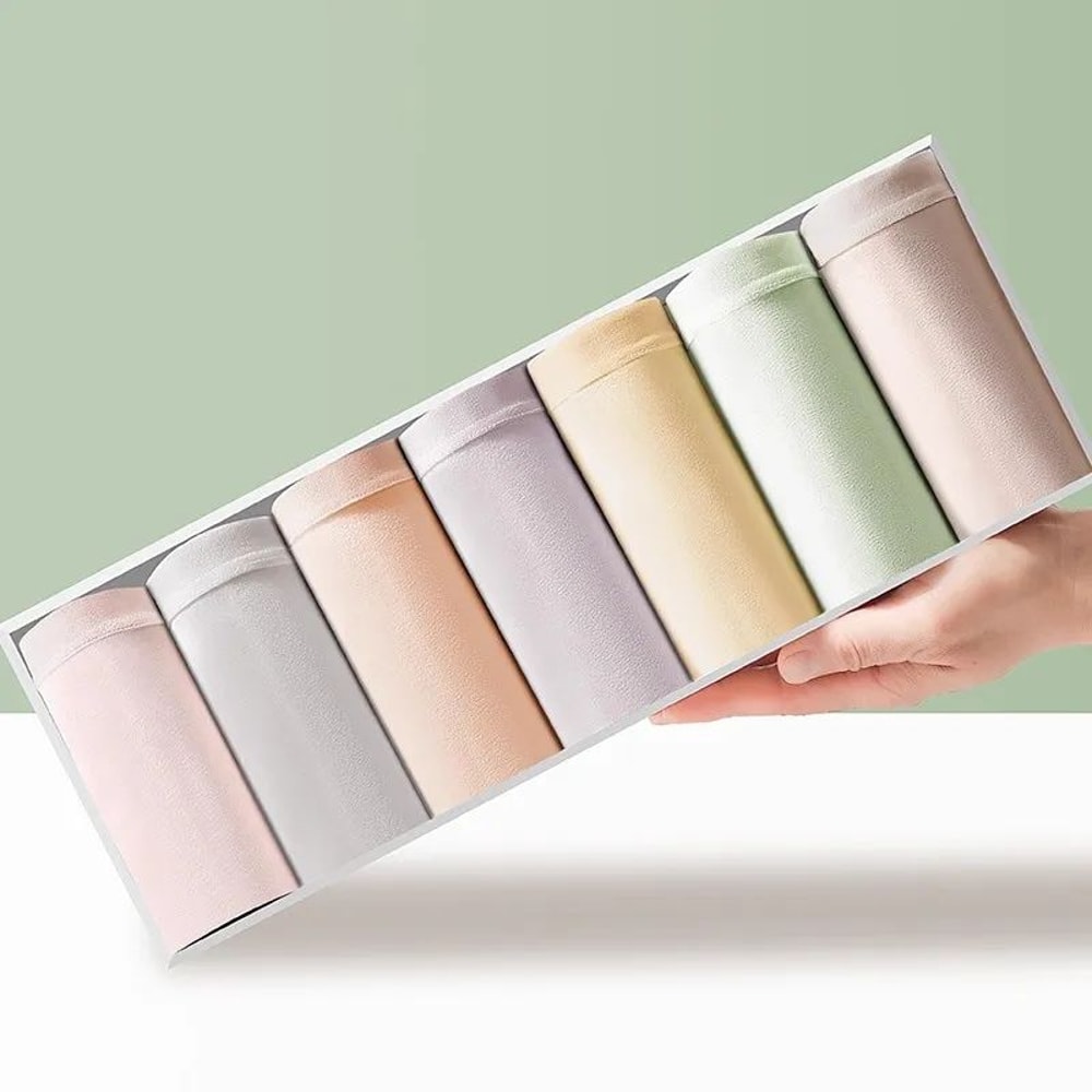 ComfyFit Cotton Low Waist Panties 7pcs Breathable Womens Underwear Soft Stretch Cute Briefs Set 5