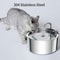 PureFlow Stainless Steel Pet Water Fountain 1014 Fl Oz Automatic USB Cat Dog Drinking Fountain Wi 1