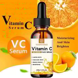 radiantglow vitamin c facial essence – brightening hyaluronic acid serum for dark spots, anti-aging & deep hydration (1.