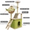 GreenLuxe 59in Modern Cat Tree Tower MultiLevel Condo With Space Capsule Hammock Scratching Posts 1