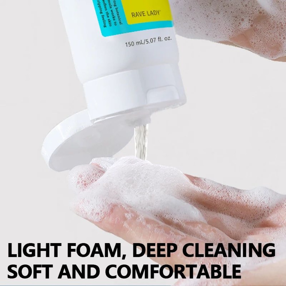 Rave Lady Low PH Gentle Facial Cleanser Oil Control Deep Cleansing Brightening Moisturizing Face