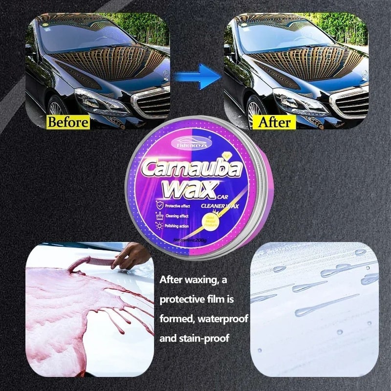 UltraShield Carnauba Car Wax Paste High Gloss Hydrophobic Polish For LongLasting Paint Protection 1