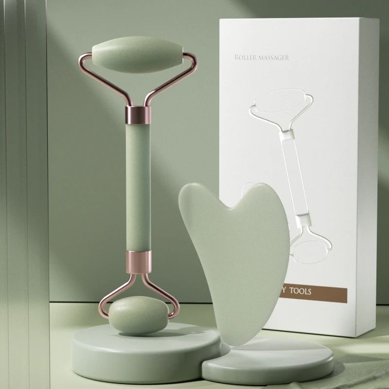 Resin Facial Roller Gua Sha Set Face Neck Eye Massage Tool For Lifting Sculpting Skincare 12