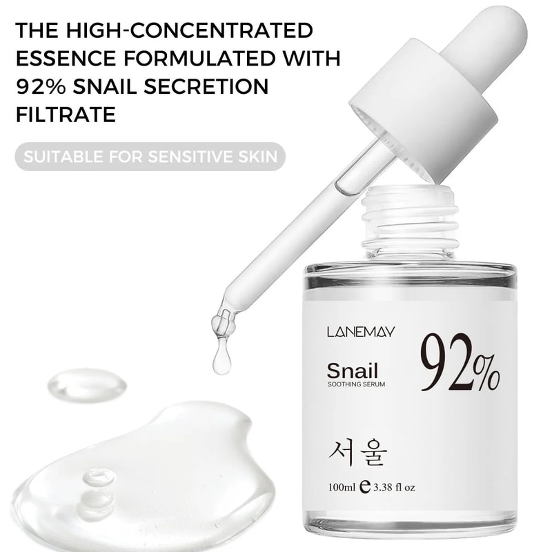 SnailRepair 92 Snail Mucin Facial Essence MultiAction Hydrating Soothing Face Serum 338 Fl Oz 2
