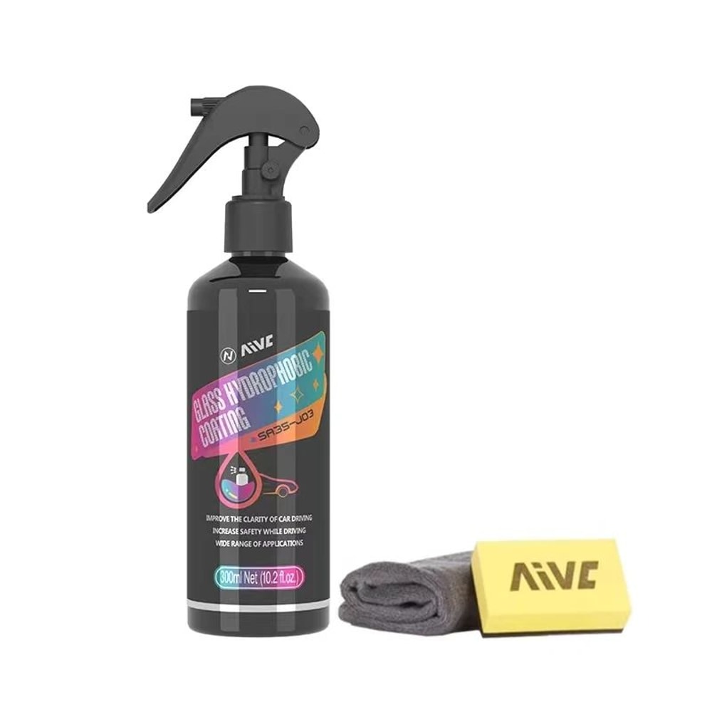 AIVC NanoShield Glass Hydrophobic Spray Rain Repellent Waterproof Coating For Windshield Mirrors 7