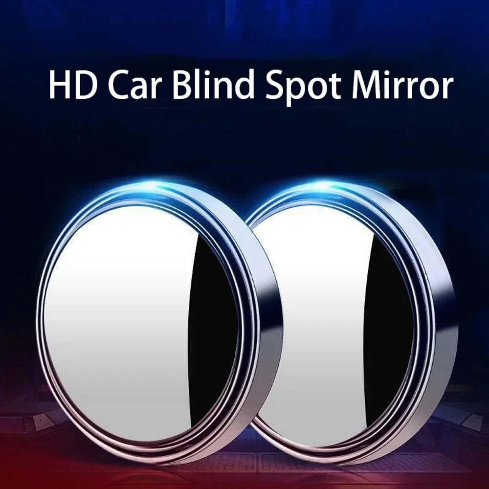 SafeView 2Pack 360 Convex Blind Spot Mirrors Wide Angle Adjustable Car Rearview Safety Mirrors 1