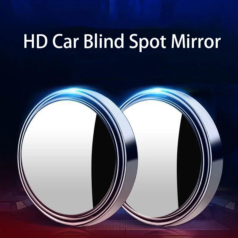 SafeView 2Pack 360 Convex Blind Spot Mirrors Wide Angle Adjustable Car Rearview Safety Mirrors 1