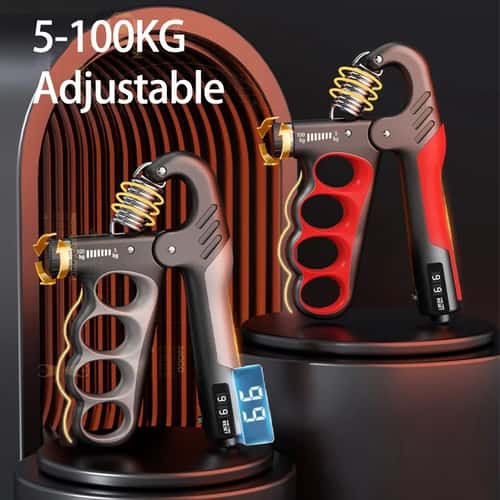 Adjustable Grip Strength Trainer with Counter – Wrist Expander & Hand Strengthener for Forearm Training & Recovery