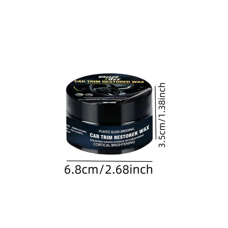 Crystal Clear Car Plastic Restorer Interior Panel Renewal Wax Protective Polishing Coating 4