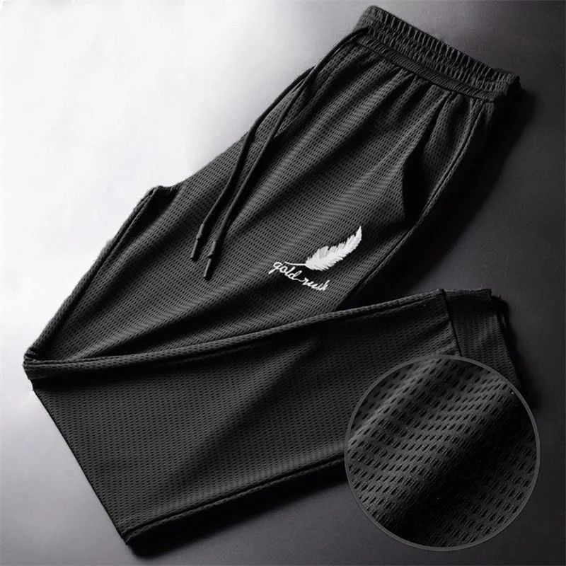 Mens QuickDry Athletic Pants Lightweight Breathable Hiking Running Gym Jogger Trousers 1