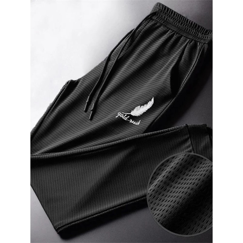 Mens QuickDry Athletic Pants Lightweight Breathable Hiking Running Gym Jogger Trousers 6