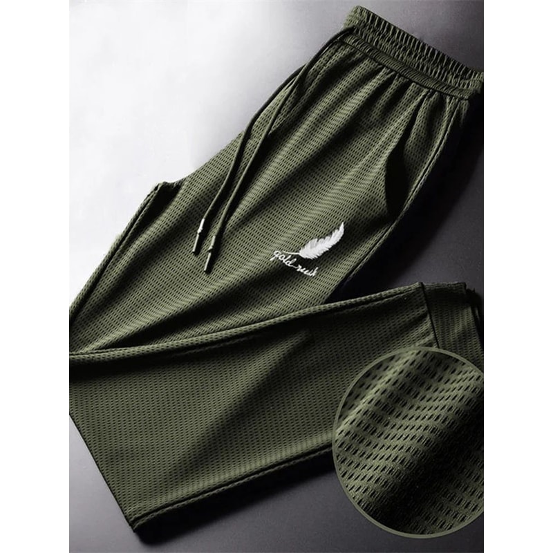 Mens QuickDry Athletic Pants Lightweight Breathable Hiking Running Gym Jogger Trousers 7