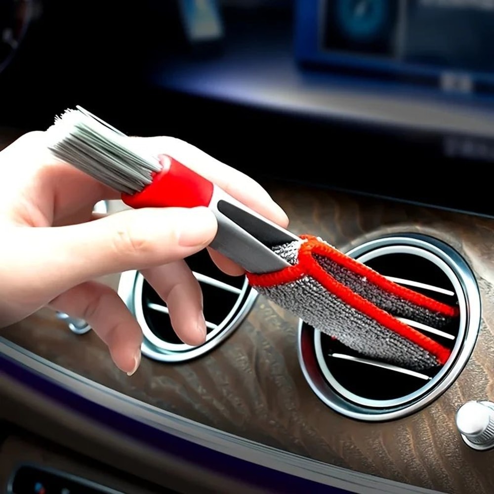 DualHead Car Air Vent Cleaning Brush Interior Detail Duster MultiPurpose Cleaning Tool 3