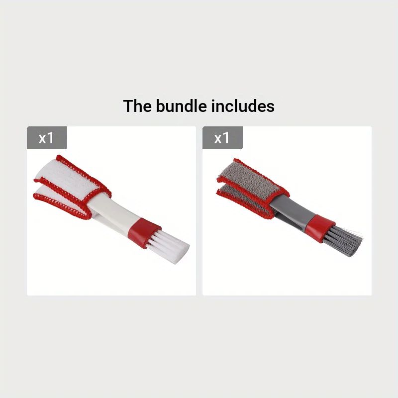 DualHead Car Air Vent Cleaning Brush Interior Detail Duster MultiPurpose Cleaning Tool 5