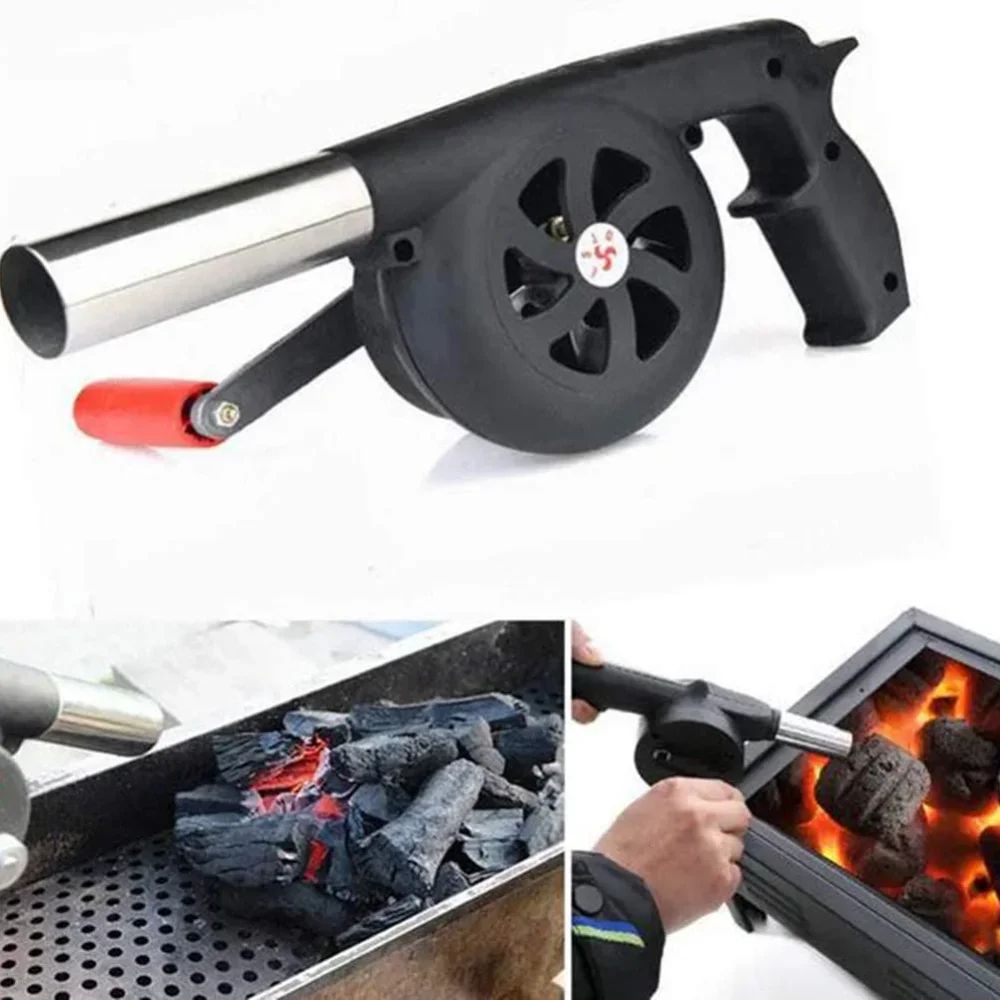 Portable Hand Blower Fan Stainless Steel BBQ Air Blower Outdoor Fire Starter Tool 0
