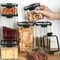 Stackable Airtight Kitchen Storage Containers Clear BPAFree Pantry Jars For Grains Tea Dry Food 0