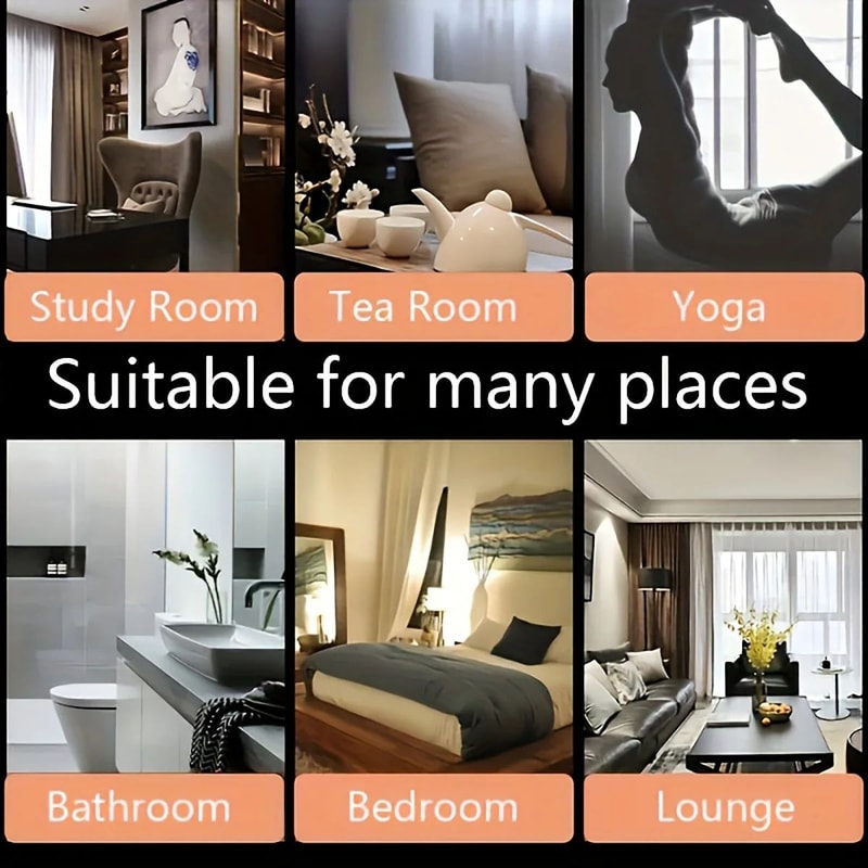 Mountain Waterfall Backflow Incense Burner Set Resin Aromatherapy Fountain With 60 Cones 4