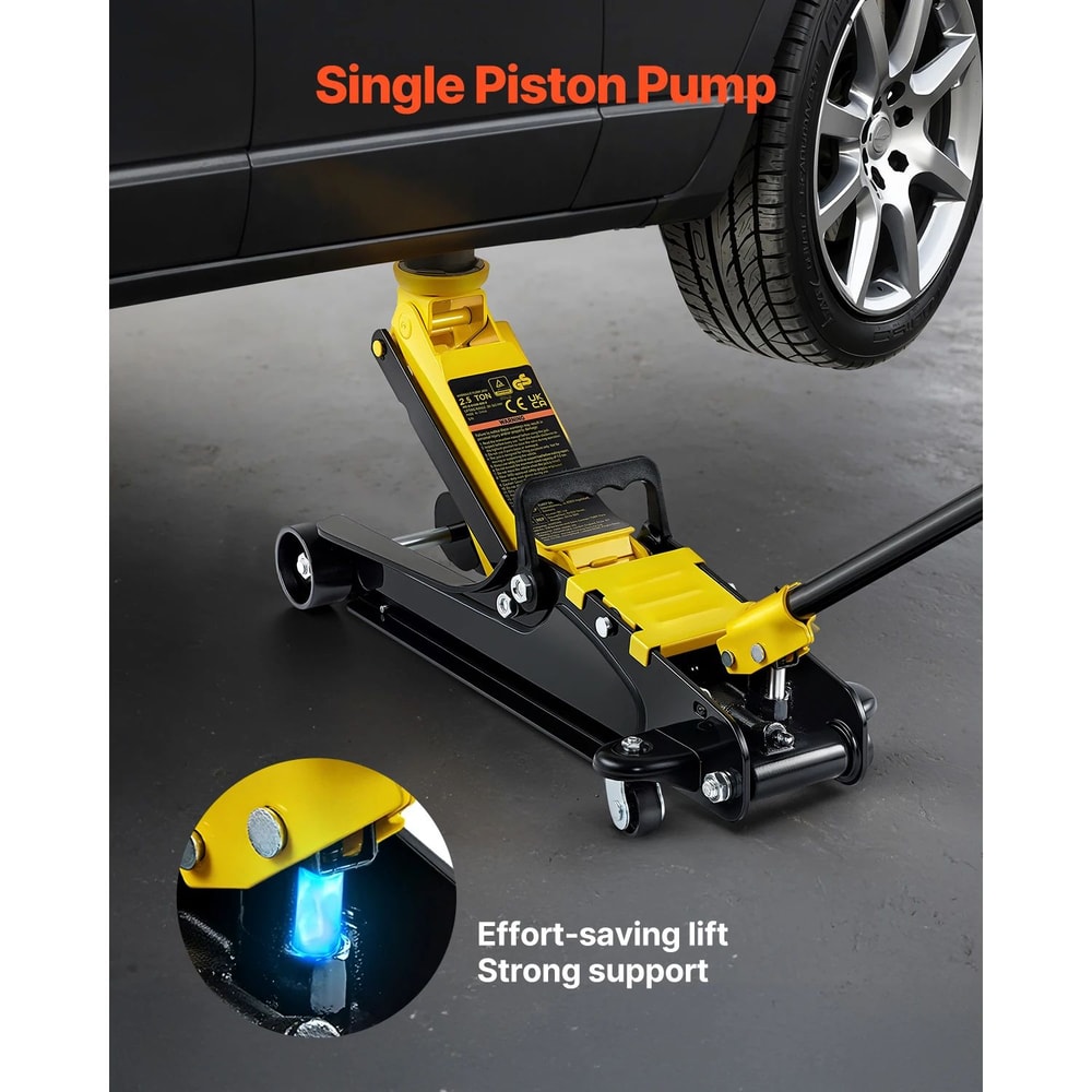 SucceBuy 25T Low Profile Hydraulic Floor Jack HeavyDuty Steel Pneumatic Jack With Single Piston Li 4