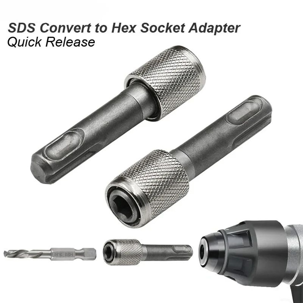 SDS Plus To 14 Hex Adapter Drill Bit Converter For Electric Hammer Impact Driver 0