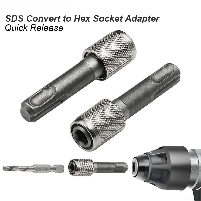 SDS Plus To 14 Hex Adapter Drill Bit Converter For Electric Hammer Impact Driver 0