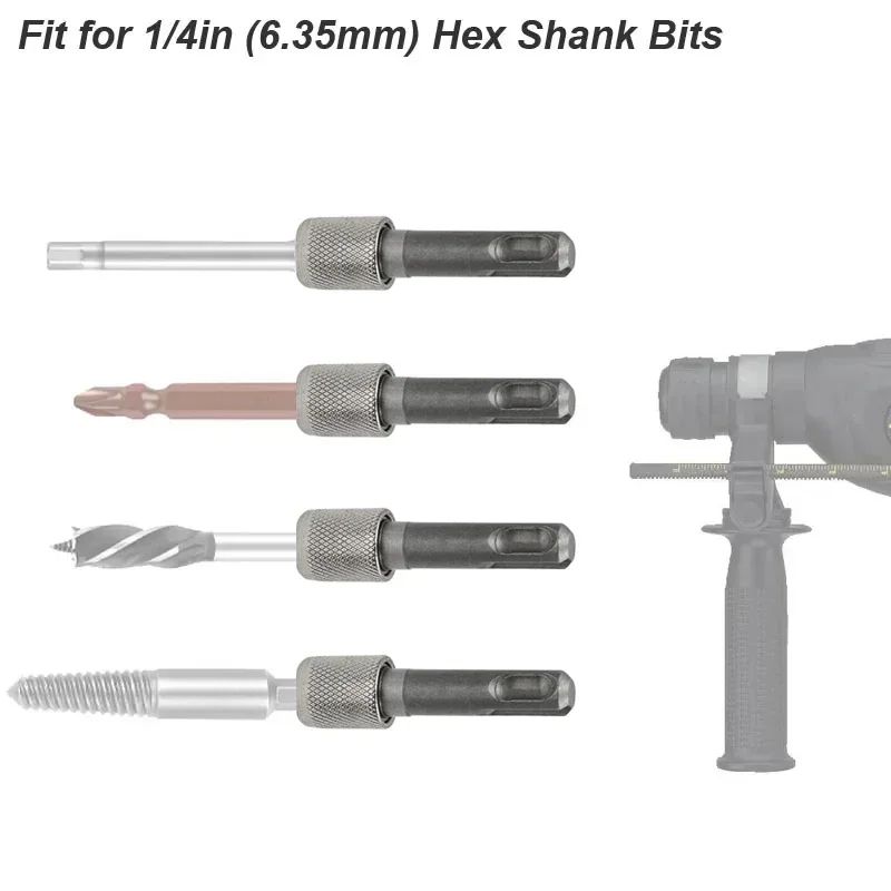 SDS Plus To 14 Hex Adapter Drill Bit Converter For Electric Hammer Impact Driver 4