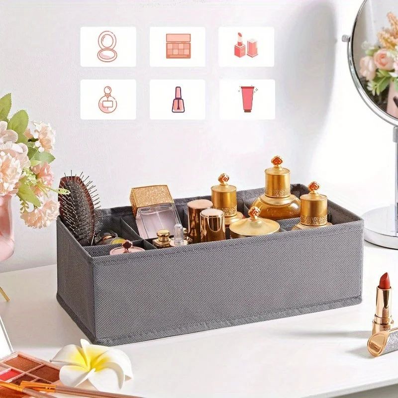 4pcs Foldable Drawer Organizer Set Closet Storage System For Bras Socks Ties 1