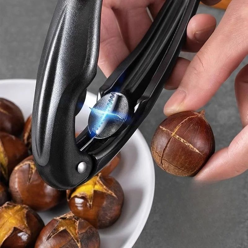 Chestnut Peeler Nutcracker Tool Multifunction Walnut Cutter CrossCut Shell Opener Pliers 0