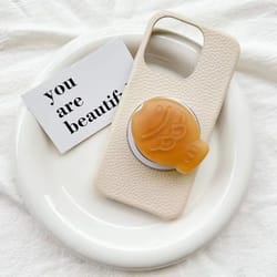 cute 3d taiyaki magsafe phone grip – magnetic griptok stand for iphone wireless charging case