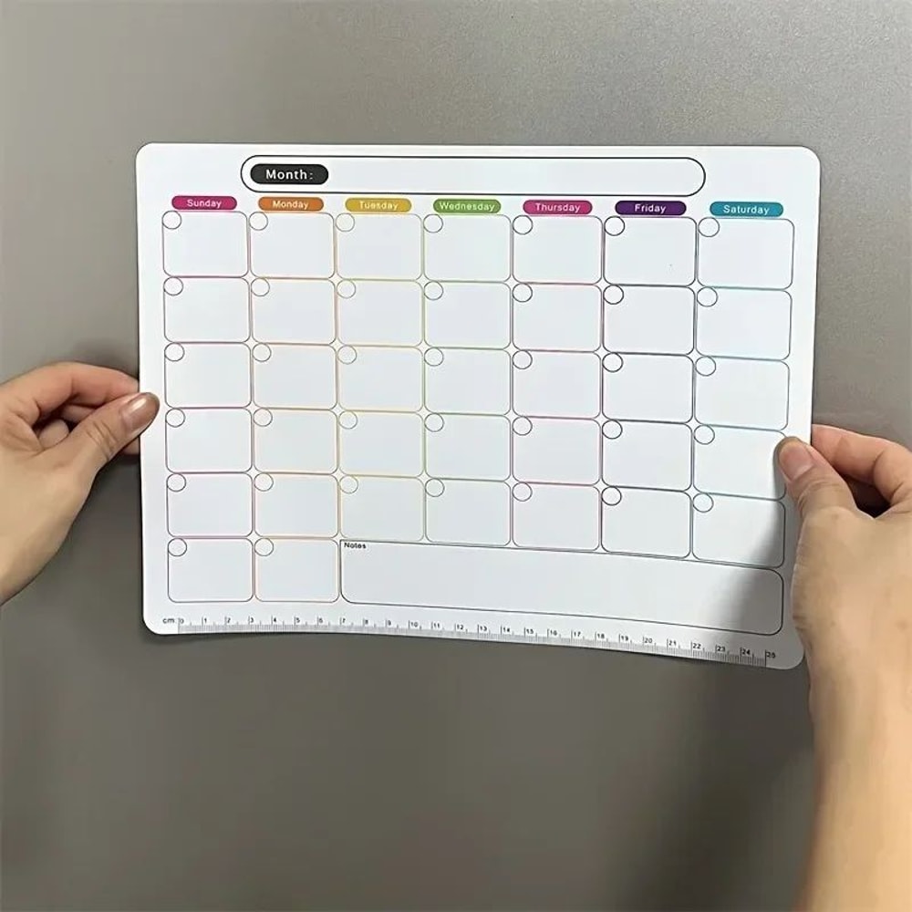 Magnetic Refrigerator Planner Board Monthly Weekly Calendar Dry Erase Fridge Organizer With Memo 6
