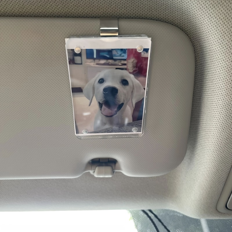 Car Visor Photo Clip Mini Photo Holder Keepsake For Couples Valentines Gift Car Decoration 0