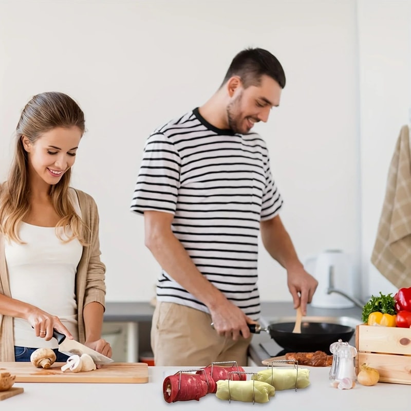 Stainless Steel Vegetable Clamp HeavyDuty MultiGrip Cooking Tongs For Cabbage Leafy Greens 2