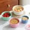 3Piece Wheat Straw FreshKeeping Bowl Set MicrowaveSafe Round Lunch Boxes With Lids 3