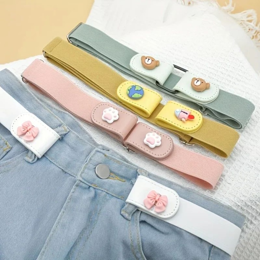 Lazy Buckle Stretch Belt Invisible Adjustable Elastic Jeans Belt For Women 3