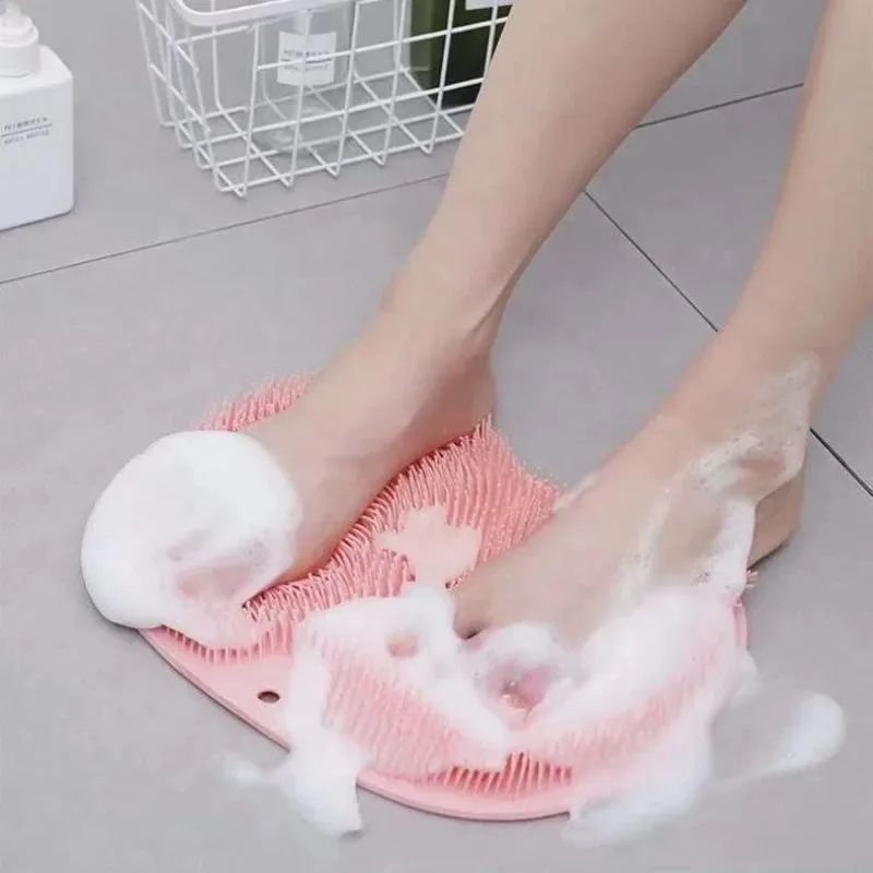 Exfoliating Foot Scrubber Mat AntiSlip Suction Cup Foot Brush Back Cleaner For Deep Cleansing 1