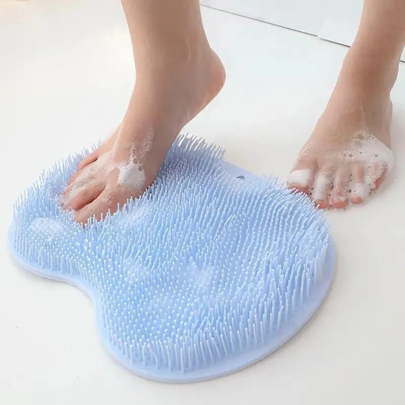 Exfoliating Foot Scrubber Mat AntiSlip Suction Cup Foot Brush Back Cleaner For Deep Cleansing 6