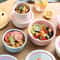3Piece Wheat Straw Bowl Set MicrowaveSafe Freshness Food Containers With Lids For Soup Salad Lunc 2