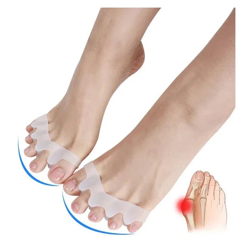 2Pair Gel Toe Separator Bunion Corrector Soft Silicone Toe Spacers Hammer Toe Straightener 3