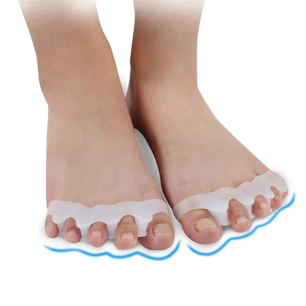2Pair Gel Toe Separator Bunion Corrector Soft Silicone Toe Spacers Hammer Toe Straightener 5