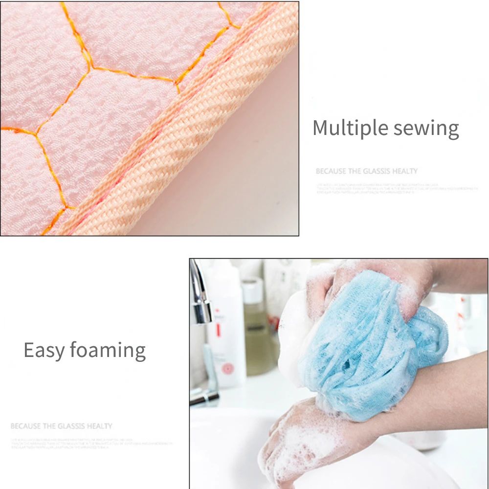 Back Scrubber Body Towel Deep Cleaning Bath Cloth With Long Straps For Shower Body Exfoliation 3