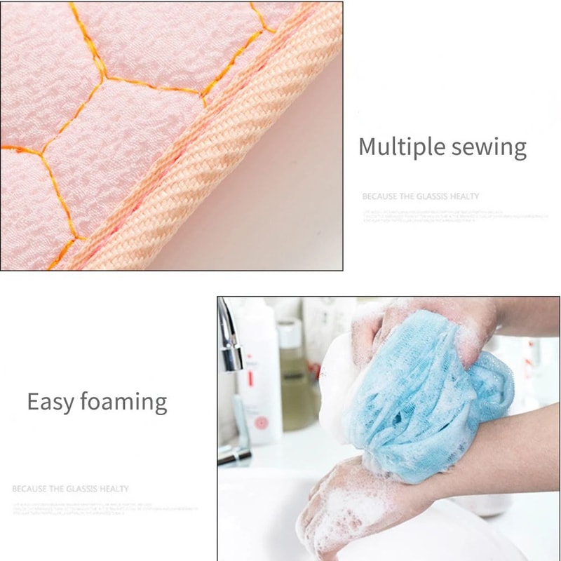 Back Scrubber Body Towel Deep Cleaning Bath Cloth With Long Straps For Shower Body Exfoliation 3