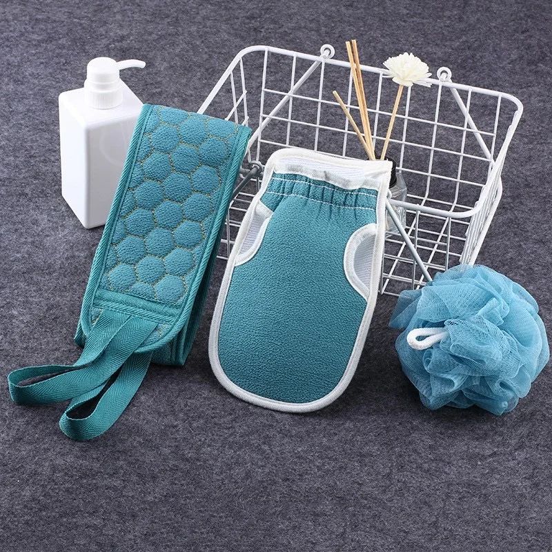Back Scrubber Body Towel Deep Cleaning Bath Cloth With Long Straps For Shower Body Exfoliation 4