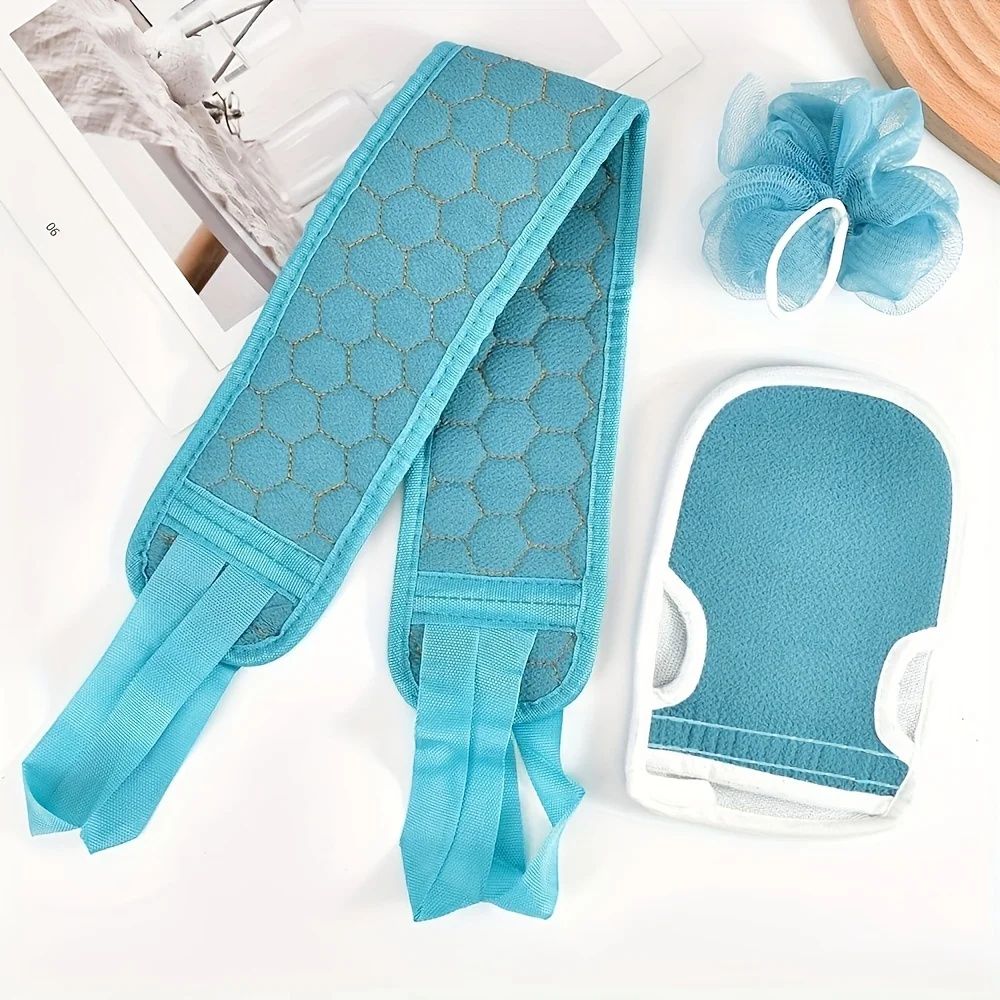 Back Scrubber Body Towel Deep Cleaning Bath Cloth With Long Straps For Shower Body Exfoliation 10
