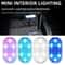 Rechargeable Touch LED Car Dome Light USB Magnetic Interior Reading Ambient Lamp 0