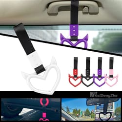 jdm zurikawa ring handle – devil heart drift charm car strap interior & rear bumper warning accessory