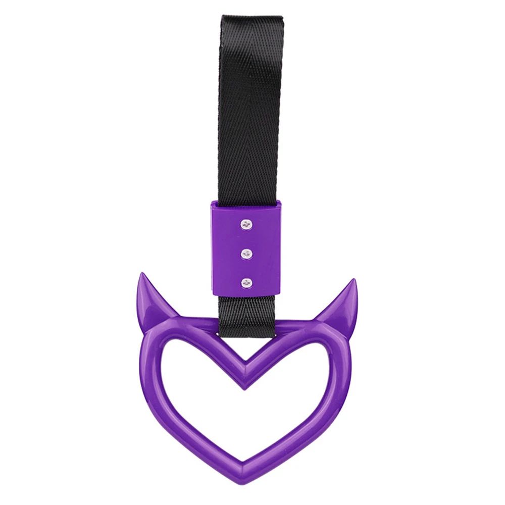 JDM Zurikawa Ring Handle Devil Heart Drift Charm Car Strap Interior Rear Bumper Warning Accessory 8