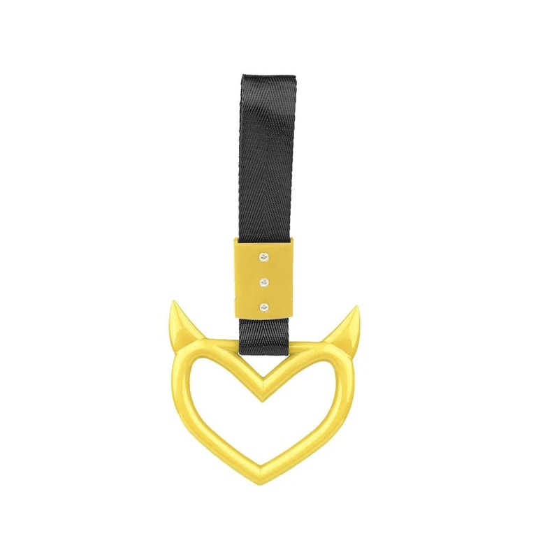 JDM Zurikawa Ring Handle Devil Heart Drift Charm Car Strap Interior Rear Bumper Warning Accessory 11